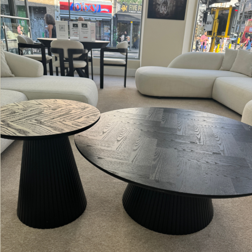 VISGRAAT BLACK COFFEE TABLE SET